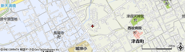 香川県丸亀市津森町910-5周辺の地図