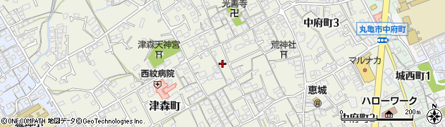 香川県丸亀市津森町553周辺の地図