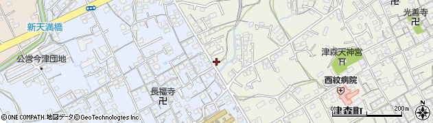 香川県丸亀市津森町876周辺の地図