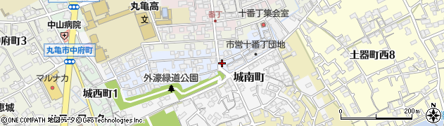 香川県丸亀市十番丁30-2周辺の地図