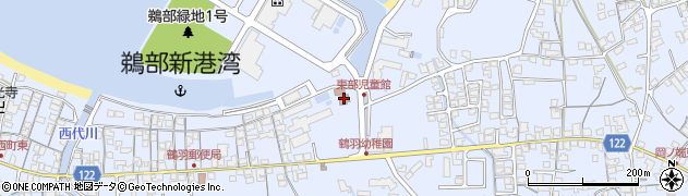さぬき市役所　健康福祉部子育て支援課津田町東部児童館周辺の地図