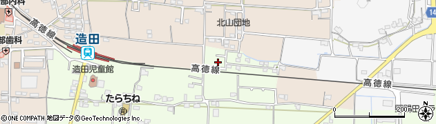 香川県さぬき市造田野間田177周辺の地図