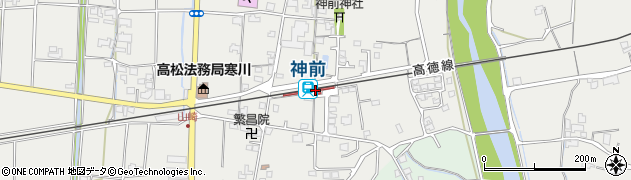 神前駅周辺の地図