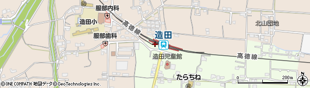 香川県さぬき市造田野間田698周辺の地図