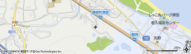 香川県さぬき市津田町津田86周辺の地図