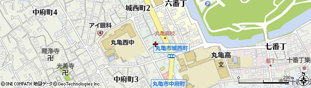 香川県丸亀市城西町周辺の地図