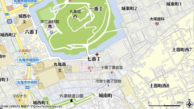 〒763-0027 香川県丸亀市七番丁の地図