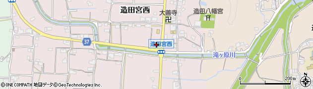 香川県さぬき市造田宮西周辺の地図
