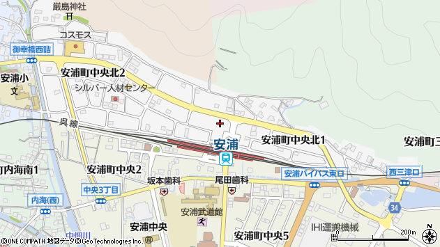 〒737-2515 広島県呉市安浦町中央北の地図