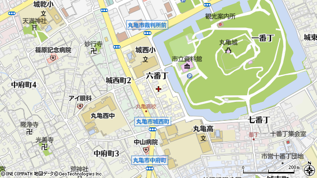 〒763-0026 香川県丸亀市六番丁の地図