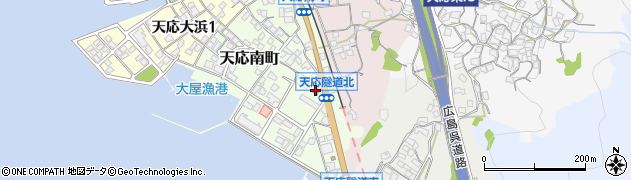 呉天応郵便局周辺の地図