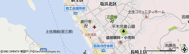 広島県尾道市因島土生町（塩浜南区）周辺の地図