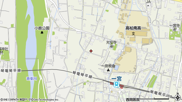 〒761-8084 香川県高松市一宮町の地図