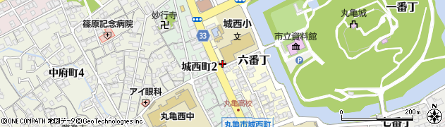 丸亀楽器店周辺の地図