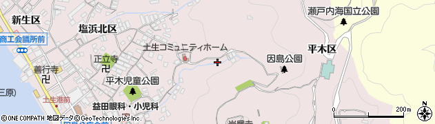 広島県尾道市因島土生町平木区2084周辺の地図