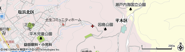 広島県尾道市因島土生町平木区2080周辺の地図