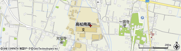 高松南高等学校周辺の地図