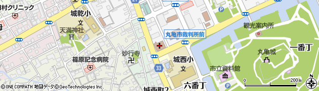 丸亀郵便局周辺の地図