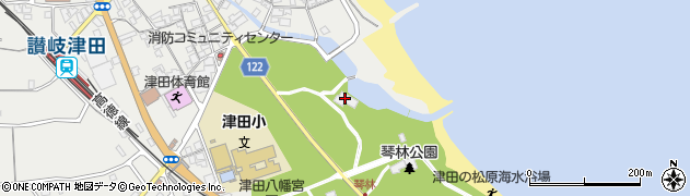 香川県さぬき市津田町津田2周辺の地図