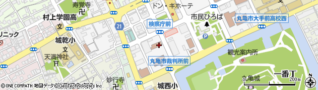 丸亀区・検察庁周辺の地図