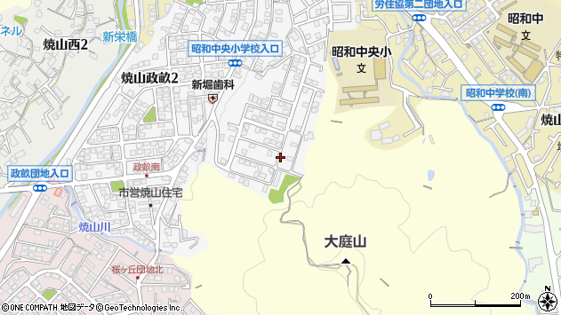 〒737-0934 広島県呉市焼山政畝の地図