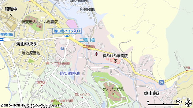 〒737-0924 広島県呉市焼山南の地図