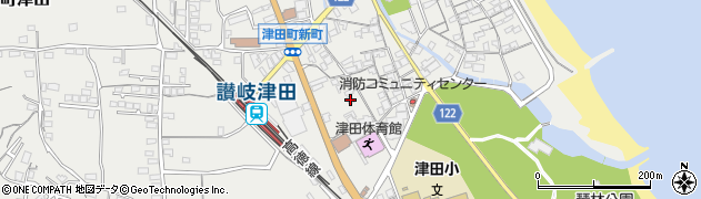 香川県さぬき市津田町津田135周辺の地図