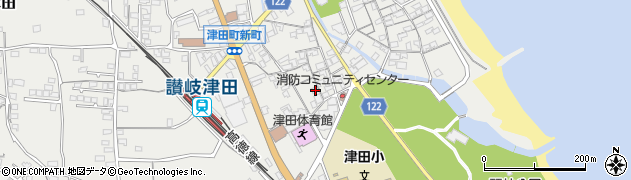 香川県さぬき市津田町津田129周辺の地図