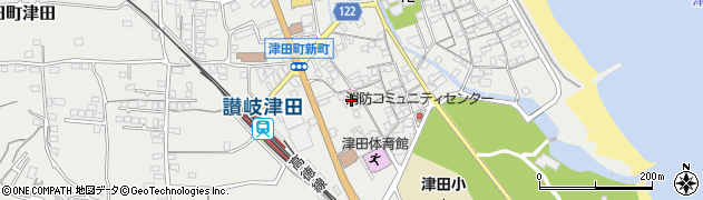 香川県さぬき市津田町津田134周辺の地図