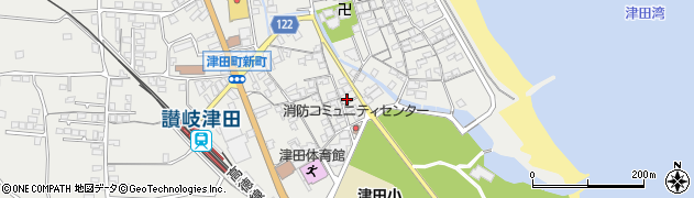 香川県さぬき市津田町津田112周辺の地図