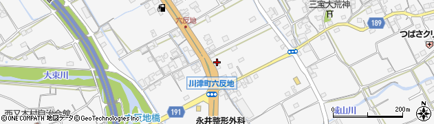 坂出川津郵便局周辺の地図