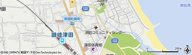 香川県さぬき市津田町津田127周辺の地図