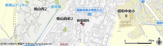 広島県呉市焼山政畝周辺の地図
