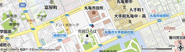 香川県丸亀市大手町周辺の地図