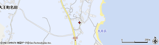 三重県志摩市大王町名田386周辺の地図