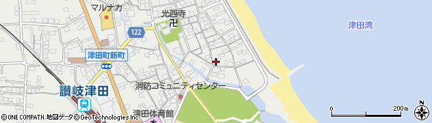 香川県さぬき市津田町津田1318周辺の地図