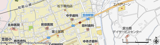 笠田駅筋周辺の地図