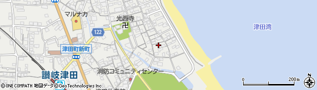 香川県さぬき市津田町津田1308周辺の地図