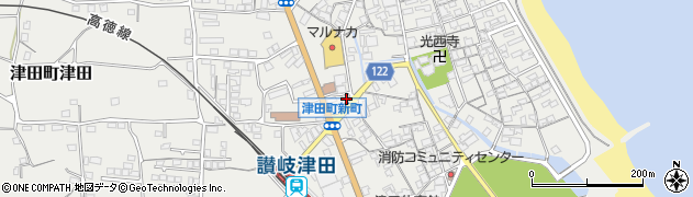 香川県さぬき市津田町津田922周辺の地図