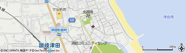 香川県さぬき市津田町津田1257周辺の地図