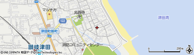 香川県さぬき市津田町津田1305周辺の地図