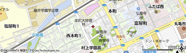 香川県丸亀市本町44周辺の地図