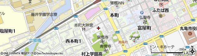香川県丸亀市本町38周辺の地図