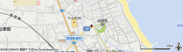 香川県さぬき市津田町津田1017周辺の地図