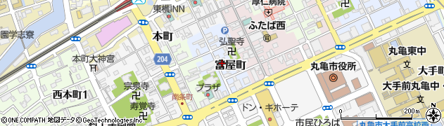 香川県丸亀市富屋町周辺の地図