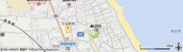 香川県さぬき市津田町津田1225周辺の地図