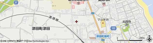 香川県さぬき市津田町津田986周辺の地図