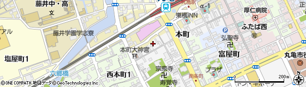 香川県丸亀市本町90周辺の地図