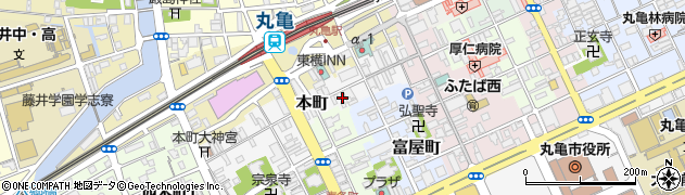 香川県丸亀市本町12周辺の地図