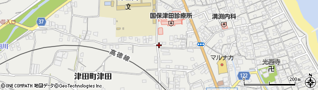 香川県さぬき市津田町津田1686周辺の地図